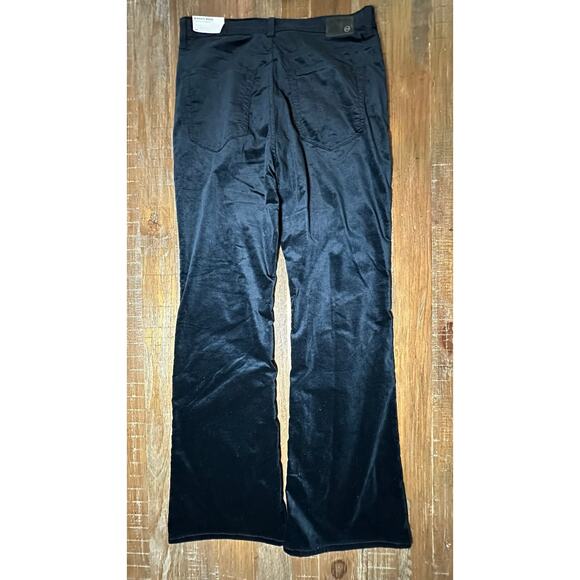 AG JEANS ALEXXIS BOOT WOMEN’S‎ 31 BLACK VELVET HIGH RISE BOOTCUT NWT - Picture 2 of 9